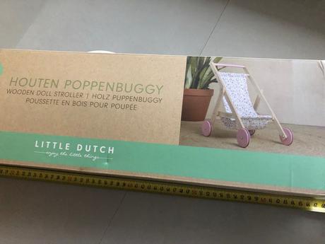 Kočárek golfky látka dřevo zn. little dutch růžová, 