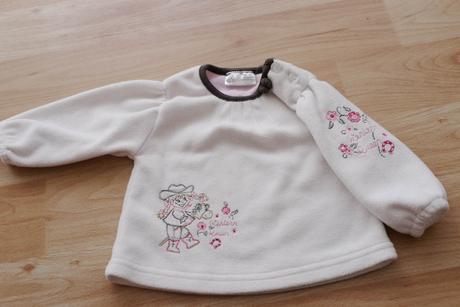 Flesova mikinka / tricko s dlouhym rukavem, 68