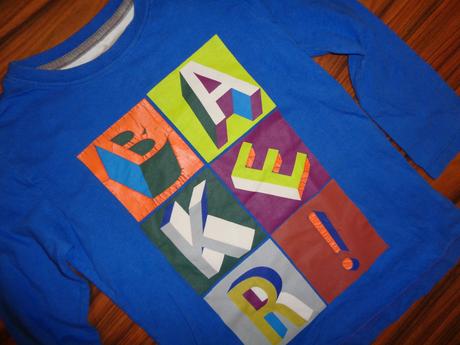 Pěkné modré tričko s aplikací, debenhams,116