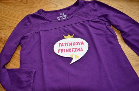 Nažehlovačka na textil tatínkova princezna, 