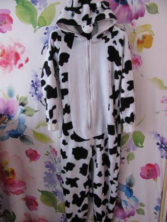 Kostým -fleecový overal s kapucí žirafa, 