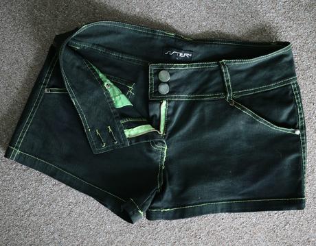 Černo-zelené kraťasy fb sister vel.l, l