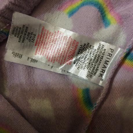 Domácí fleece kalhoty/tepláky s duhou, primark,140