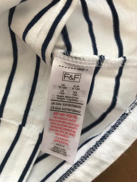 Triko modro bílé - v.9/12 měs., f&f,80