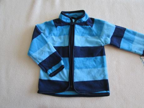 Velmi pěkná proužkovaná flaušová mikina, 86/92, tchibo,86