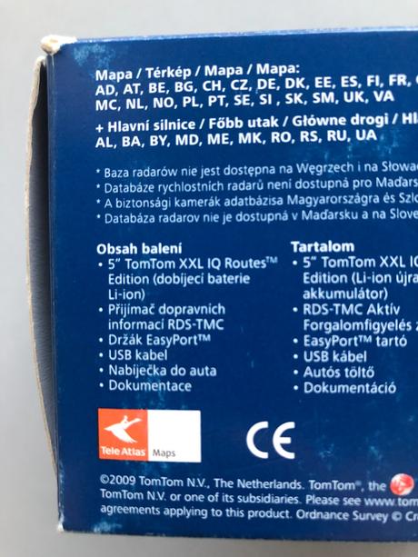 Přenosná auto navigace tomtom xxl vč.držáku černá, 