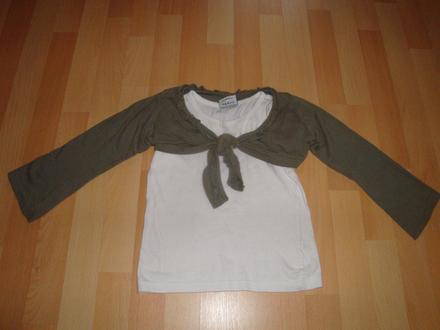 Halenka pro děvčata - bílá-khaki, vel. 110, topolino,110