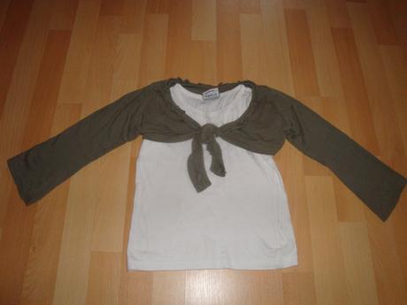 Halenka pro děvčata - bílá-khaki, vel. 110, topolino,110