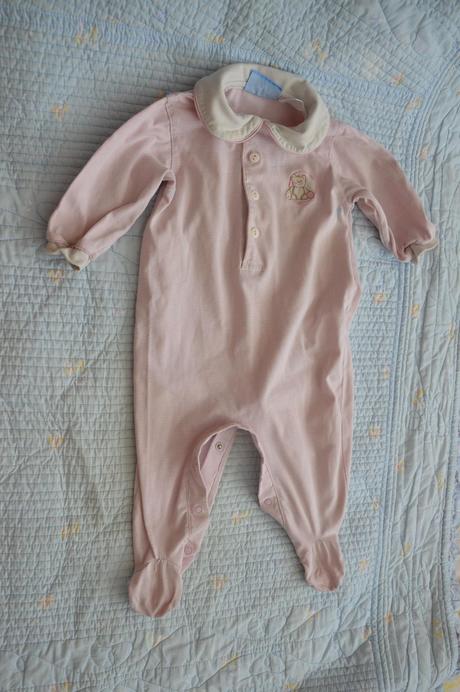 Růžový overal s medvídkem, na donošení, 68