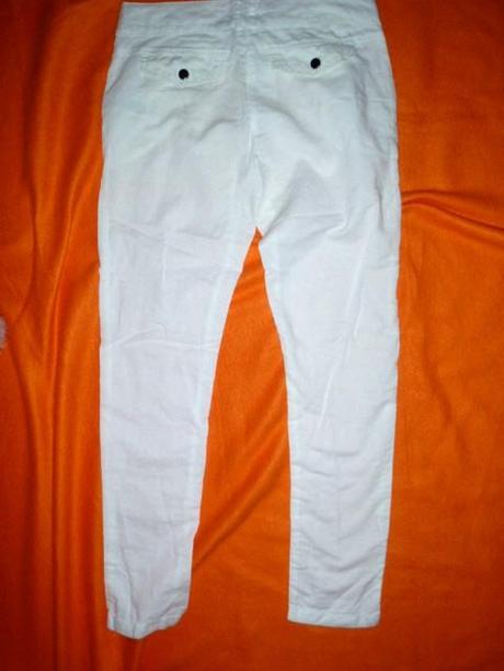Módní pecka - bílé vzdušné letní kalhoty, new look,158