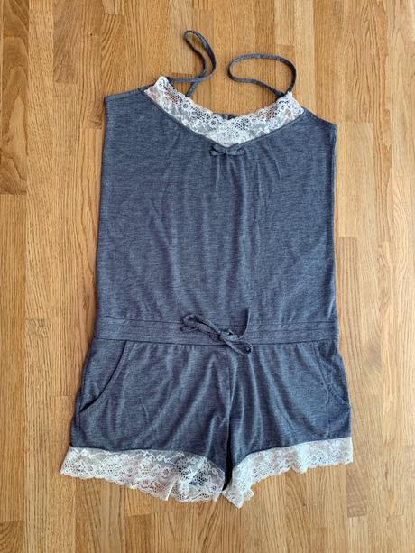 Šortkový overal šedý vel. s/m, 164