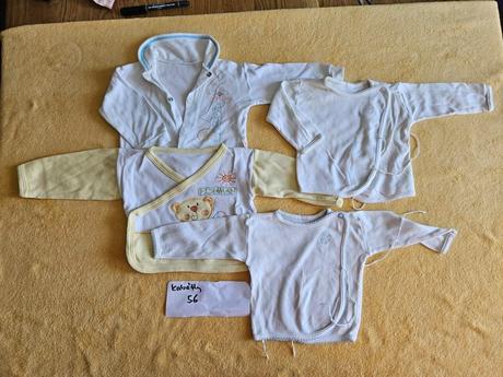 Dětské kabátky dětský kabátek bílý žlutý 56, 56