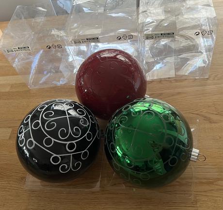 Vánoční ozdoby velikost 20 cm ikea 3 ks,