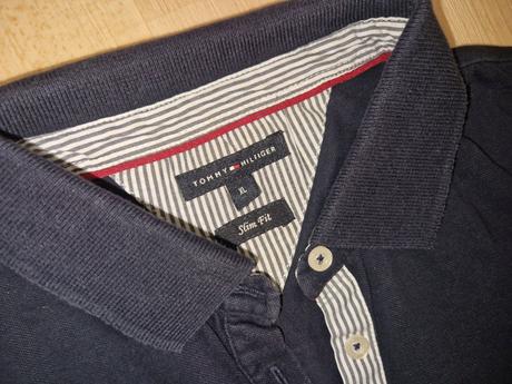 Tričko s límečkem tm. modré tommy hilfiger, tommy hilfiger,xl