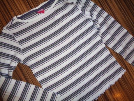 Fialovo-bílé silnější pruhované tričko, tik & tak,122