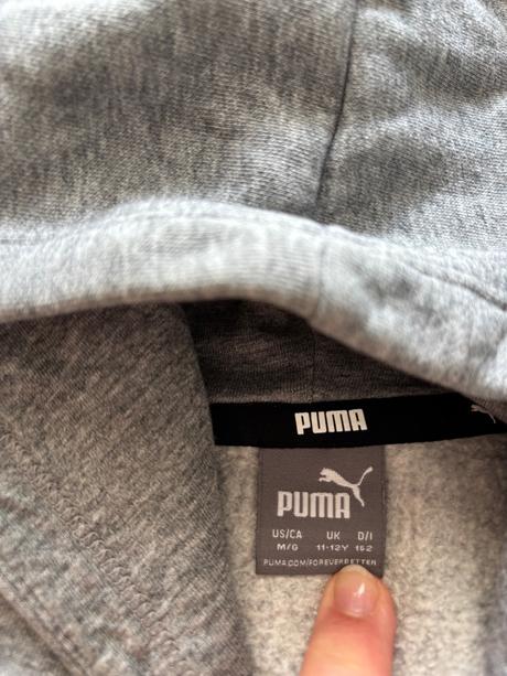 K6/ mikina crop  šedá zn. puma - v11/12 let, puma,152