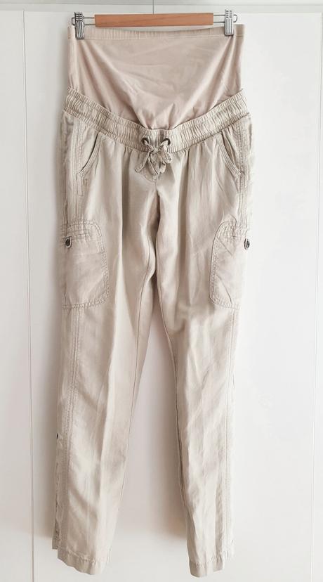 Těhotenské plátěné kalhoty c&a vel. 38, c&a,38