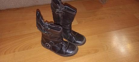Dívčí hnědé kozačky vel. 25, bobbi shoes,25