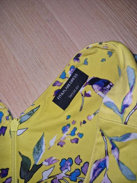 Šaty květované žlluté ca yessica, c&a,38