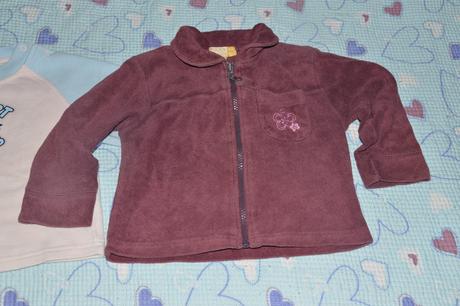 Vínová bundička, mikina s kytkou, 92