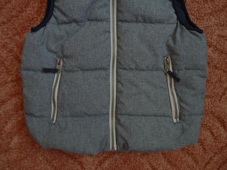 Modrá zateplená vesta vestička h&m, h&m,134