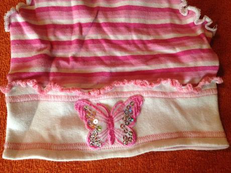 Dívčí letní šátek motýl (obvod 42 - 47 cm), 80