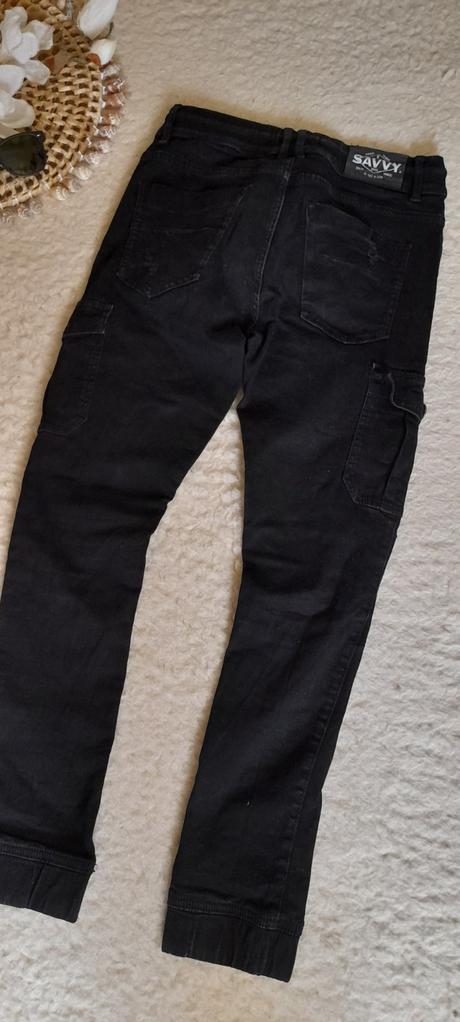 Savvy černé slim fit joggers, xs