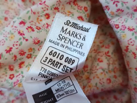 Dívčí klobouček s kvítky marks&spencer,vel.74/86, marks & spencer,74