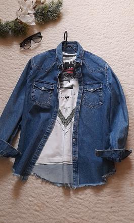 Zara man pánská džínová košile / bunda relaxed fit, zara,m