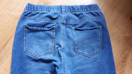 Džínové riflové legíny, h&m,158