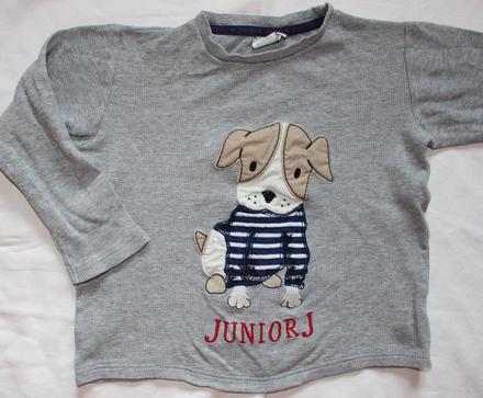 Ax27. žebrované tričko s pejskem 4-5 let, debenhams,110