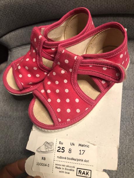 Bačkůrky rak vel 25 růžová tečka volná špička, rak,25