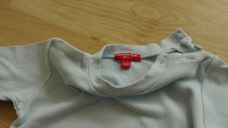 Svetle modre tricko s dlouhym rukavem 74/80, 74