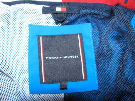 Přechodní modrá bunda s kapucí tommy hilfiger, tommy hilfiger,110