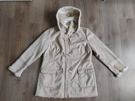 Dámský kabátek s kožíškem vel 46, c&a,xxl