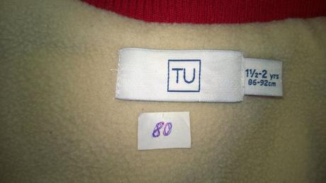 Červená bunda tu, vel 86, tu,86