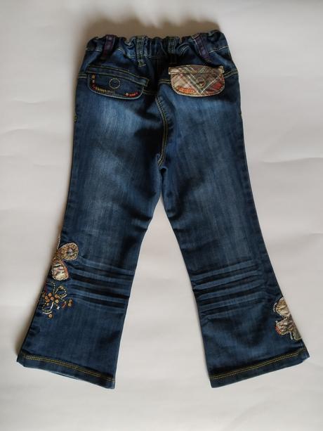 Nádherné džíny next s výšivkami, next,98