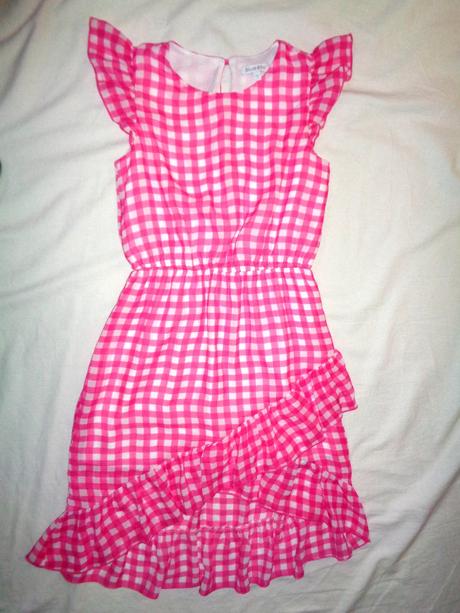 Luxusní bílorůžové volánové šaty, bluezoo,134