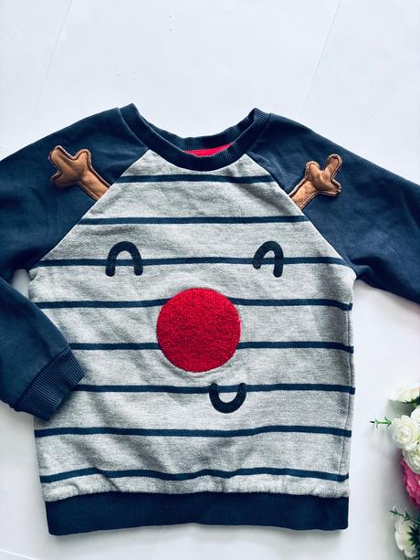 K1/ mikina vánoční motiv  - v.3/4 roky, 104