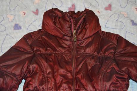 158 164 vínová buřtíkatá bunda vel. s, timeout,164