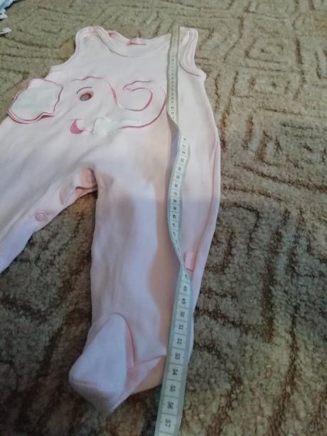 Překrásné dupačky se slonem-vel.56-62 top stav, 56