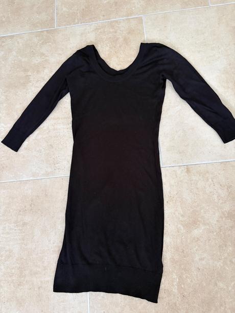 Dlouhé pletené šaty h&m, velikost xs, černé, h&m,xs