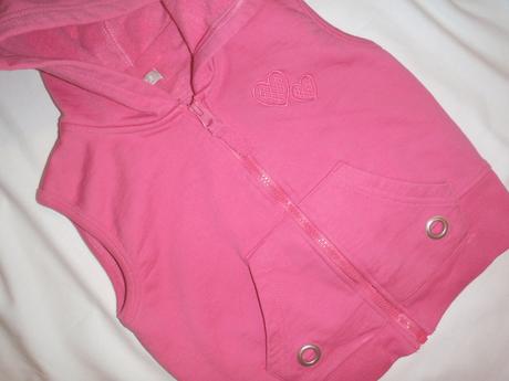Nádherná růžová bavlněná vesta s kapucí, cq,110