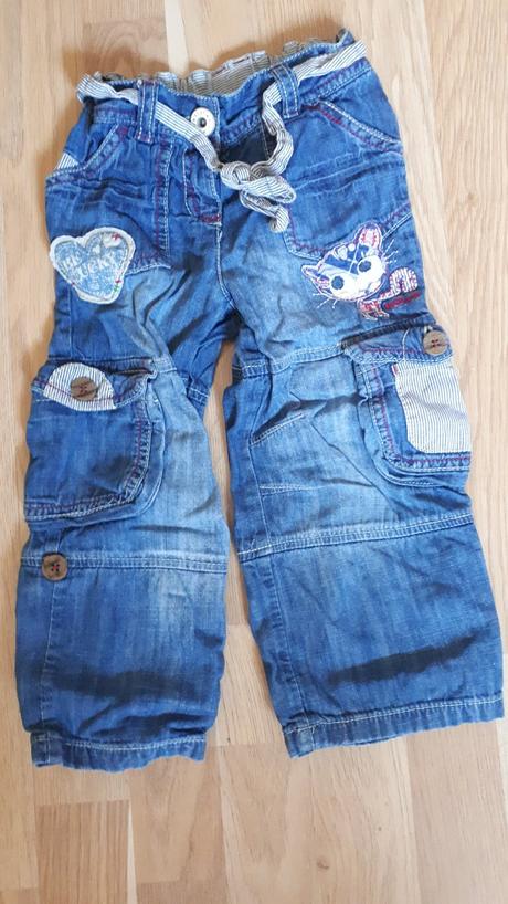 Kapsáčové kalhoty next s kočkou, next,98