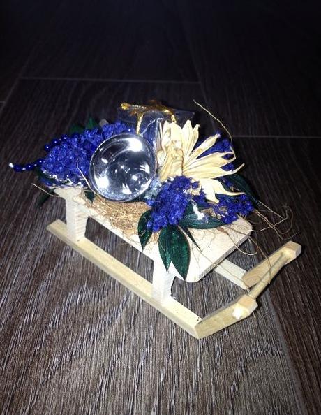 Vánoční dekorace - sáně, 