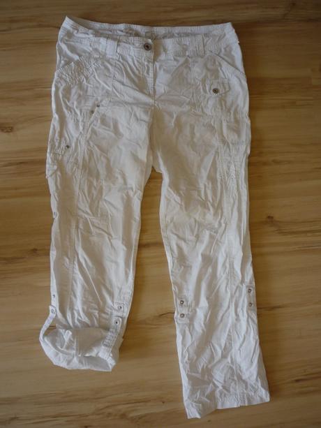 Bílé plátěné kalhoty - pláťáky tom tailor, tom tailor,xl