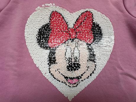 Dívčí mikina, flitry, c&a, disney minnie, vel. 128, disney,128