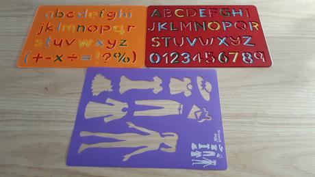 Obkreslovací šablony, 5sad, nepoužité, 