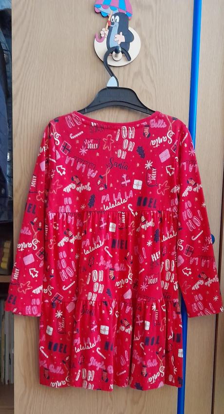 Vánoční bavlněné šatičky v.110/116, 110