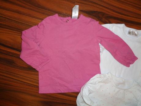Čtvero triček s dlouhým rukávem pro holčičku, 68